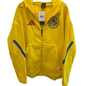Adidas~Club América Soccer Full Zip Jacket Yellow/Blue/Red Size M/NWT